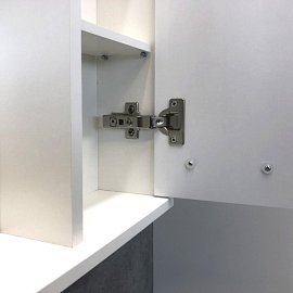 Зеркальный шкаф Comforty Модена М-60 00-00001639 белый матовый