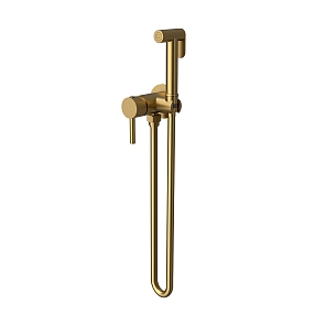 Гигиенический душ Vincea VHFW-101BG из латуни в комплекте со смесителем, брашированное золото
