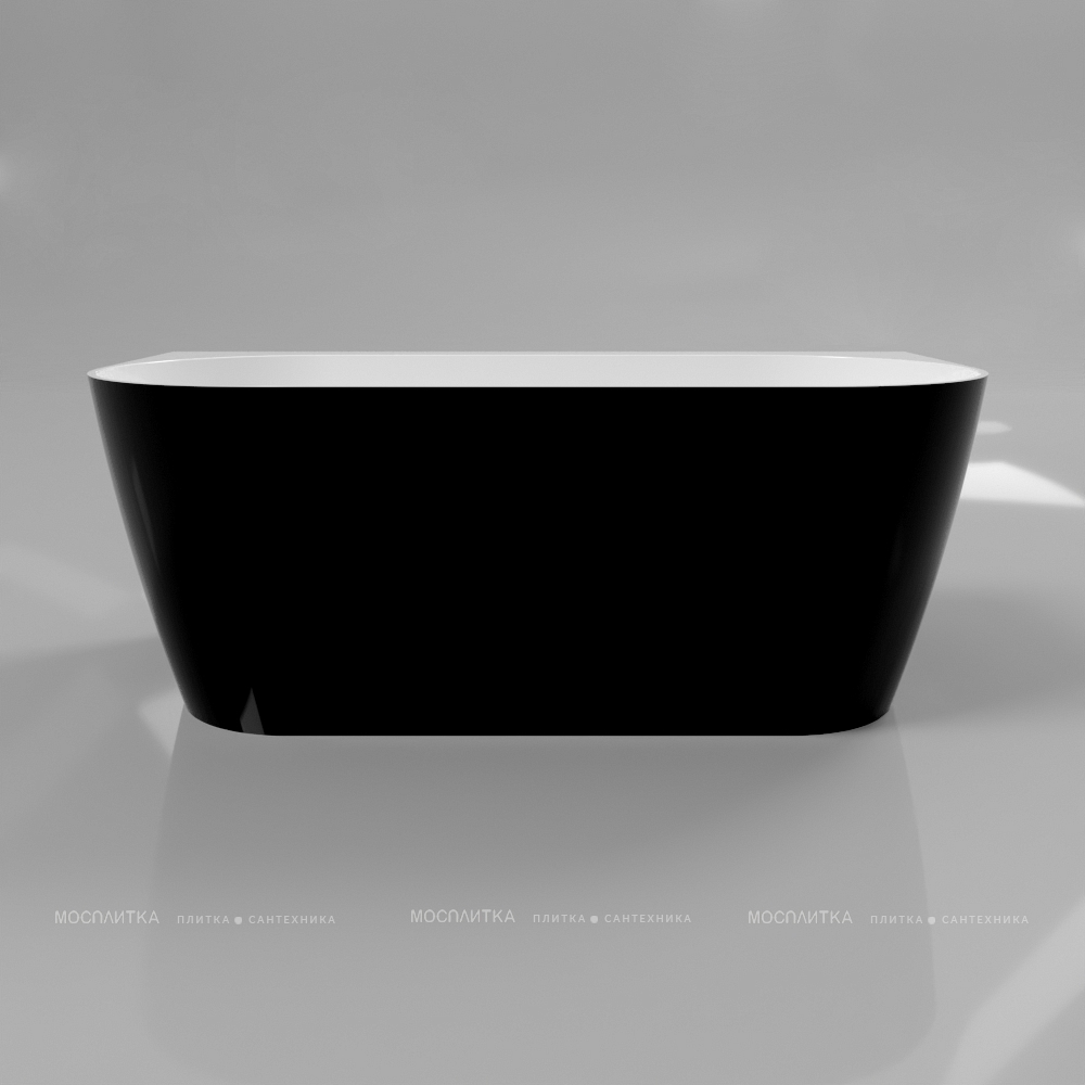 Ванна из искусственного камня 155х78 см Whitecross Pearl B 0215.155078.10100 глянцевая черно-белая - изображение 3