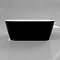 Ванна из искусственного камня 155х78 см Whitecross Pearl B 0215.155078.10100 глянцевая черно-белая - 3 изображение