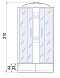 Душевая кабина River 110х80 см Nara 110/80/44 МТ R профиль хром матовый, стекло матовое - изображение 3