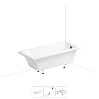 Акриловая ванна 150х80 см Wellsee FreeDom 231101007 глянцевая белая