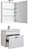 Комплект мебели для ванной Aquanet Рондо 70 1 ящик зеркало Камерино белый - 3 изображение
