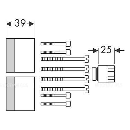 Удлинение скрытой части Axor для электронного смесителя 25 мм, 13594000 - изображение 2