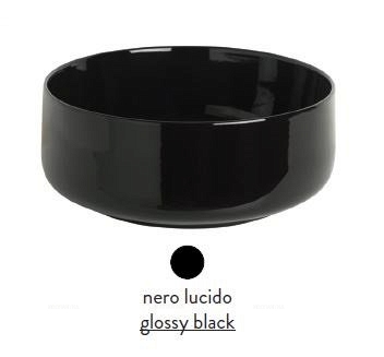 Раковина ArtCeram Cognac COL005 03; 00 накладная черная глянцевая 68х35х15 см - 2 изображение