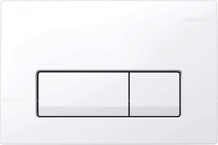 Инсталляция для подвесного унитаза Geberit Duofix 458.125.11.1 с белой кнопкой смыва - изображение 3