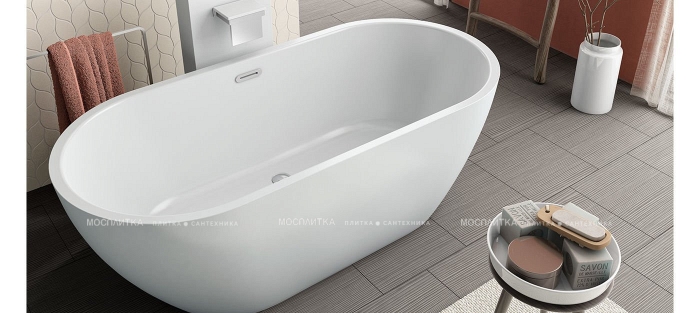 Акриловая ванна Kolpa San Dalia Fs 170х80 белая 561140 с интегрированной панелью - 2 изображение