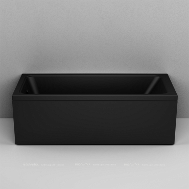 Акриловая ванна 170х70 см Am.Pm Gem W90A-170-070B-A без гидромассажа, черная матовая - 6 изображение