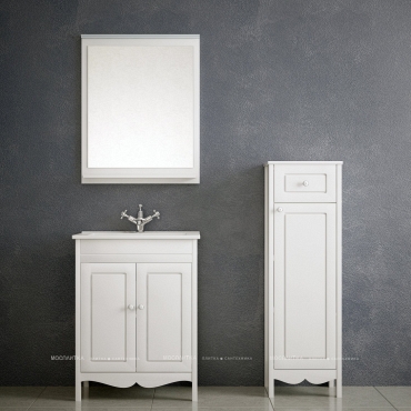 Зеркало с полкой Corozo Блюз 75 SD-00000029 белое - 6 изображение