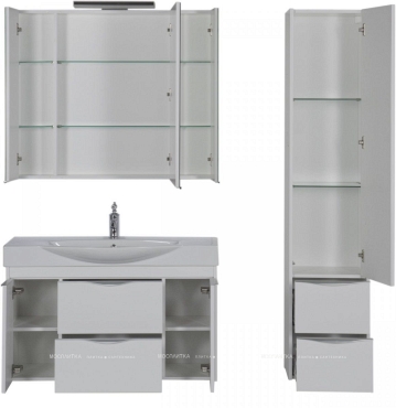 Комплект мебели для ванной Aquanet Франка 105 белый - 6 изображение
