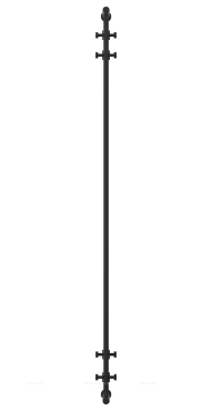 Полотенцесушитель водяной Сунержа Хорда 180х19,5 см 15-0124-1800 тёмный титан муар - 2 изображение