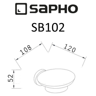 Мыльница Sapho Samba SB102 хром - 2 изображение