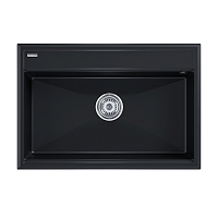 Мойка кухонная Paulmark Stepia PM117551-BLM черный металлик