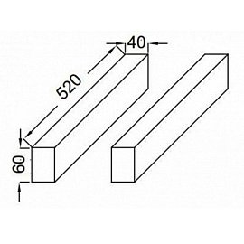 Комплект кромок для столешницы Jacob Delafon Parallel EB508-BME (2 шт.)