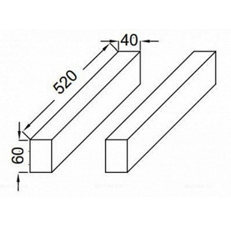 Комплект кромок для столешницы Jacob Delafon Parallel EB508-BME (2 шт.) - изображение 3