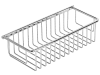 Полка-решетка Veragio Basket прямоугольная 13,5х30,5хh8 см, хром