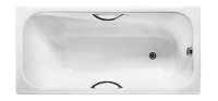 Чугунная ванна Wotte 160х75 см Start 1600x750UR c ручками, белая1