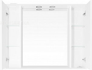 Зеркальный шкаф Style Line Олеандр-2 1000/С Люкс, белый - изображение 2
