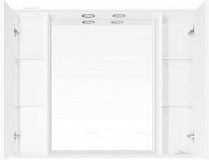 Зеркальный шкаф Style Line Олеандр-2 1000/С Люкс, белый - 2 изображение