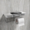 Держатель туалетной бумаги двойной с полкой Lemark Glass Line 9721040 хром - 2 изображение