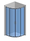 Душевой уголок AQUAme 80х80 см AQM3801F-8 профиль хром, стекло прозрачное - изображение 2
