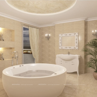 Акриловая ванна 1MarKa Omega 180x180 см круглая - 4 изображение