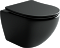 Унитаз подвесной Ceramica Nova Metropol Rimless с крышкой-сиденьем CN4002MB, черный матовый