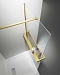 Душевая перегородка Vincea Walk in HR 90х200 VSW-4HR900CLG, профиль брашированное золото, стекло прозрачное - 2 изображение