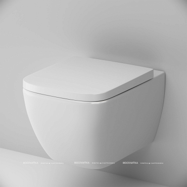 Комплект подвесной безободковый унитаз Am.Pm Gem C901701SC с крышкой-сиденьем микролифт + инсталляция Bocchi 8010-1000 - 5 изображение