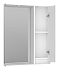 Зеркальный шкаф Brevita Balaton 65 см BAL-04065-01-П правый, с подсветкой, белый - 3 изображение