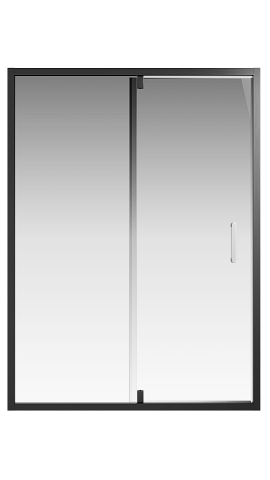 Душевой уголок Creto Astra стекло прозрачное профиль черный 140х90 см, 121-WTW-140-C-B-6 + 121-SP-900-C-B-6