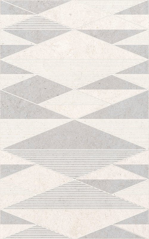 Керамическая плитка Creto Вставка Lorenzo серый 25х40