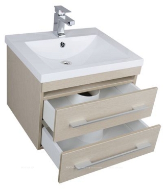 Комплект мебели для ванной Aquanet Нота 58 св.дуб зеркало камерино - 4 изображение