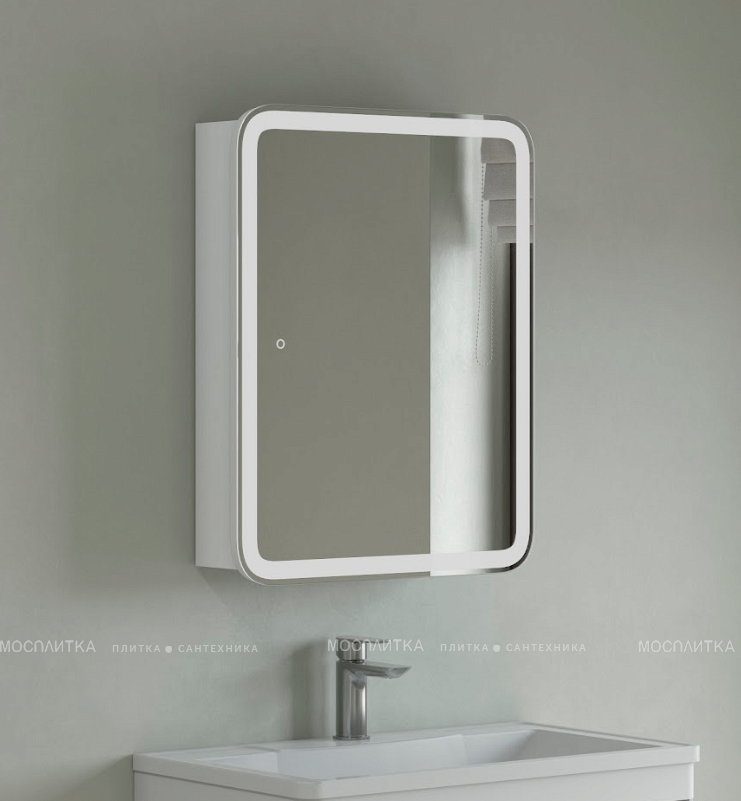 Зеркальный шкаф Corozo Алабама 60 см SD-00001388 белый c подсветкой - изображение 3