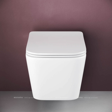 Комплект подвесной безободковый унитаз Ceramica Nova Metric Rimless CN3007 с крышкой-сиденьем + инсталляция Bocchi 8010-1000 - 4 изображение