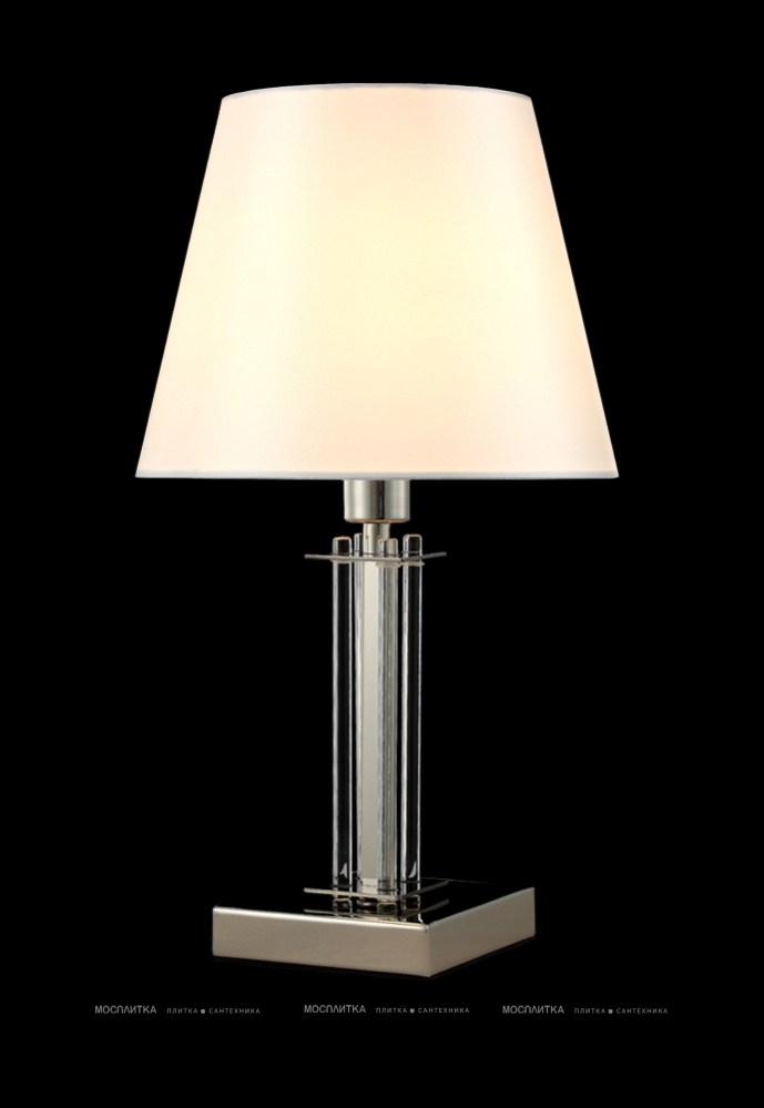 Настольная лампа Crystal Lux NICOLAS LG1 NICKEL/WHITE - 2 изображение