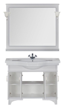 Зеркало Aquanet Валенса 110 белый краколет/серебро - 6 изображение