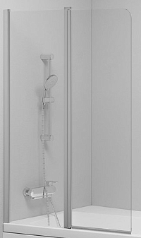 Шторка на ванну Ravak 10CVS2-100 L сатин+ транспарент, серый