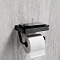 Держатель туалетной бумаги с полкой Lemark Glass Line 9722030 чёрный матовый - 2 изображение