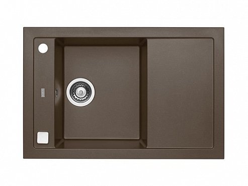 Кухонная мойка Alveus Formic 30 Granital 1108029 коричневая в комплекте с сифоном