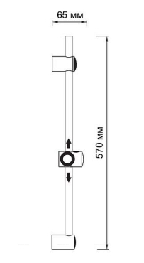 Душевая штанга Wasserkraft Isar 1300 A049 - 2 изображение