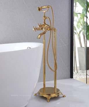Смеситель Abber Klassik AF8415G для ванны с душем, золото - 2 изображение