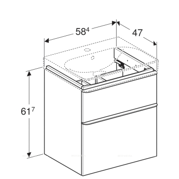Комплект мебели Geberit Smyle для компактных ванных, 529.352.JR.6 - 9 изображение