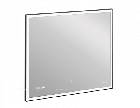 Зеркало Cersanit Led 011 Design 80 см LU-LED011*80-d-Os с подсветкой, черный - 2 изображение