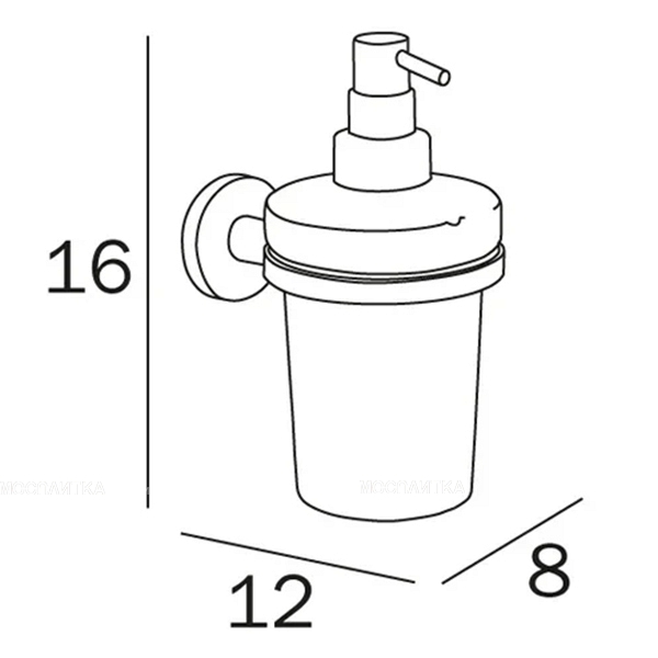 Дозатор для жидкого мыла Inda One A24120CR03 хром - изображение 2