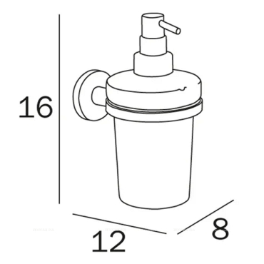 Дозатор для жидкого мыла Inda One A24120CR03 хром - 2 изображение