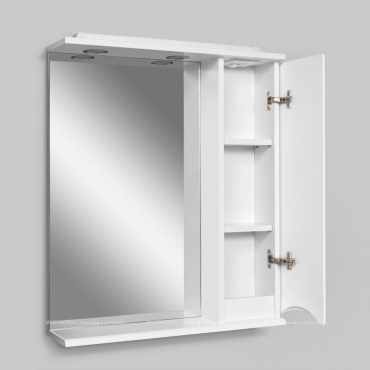 Зеркальный шкаф Am.Pm Like M80MPR0651WG правый 65 см белый глянец с подсветкой - 5 изображение