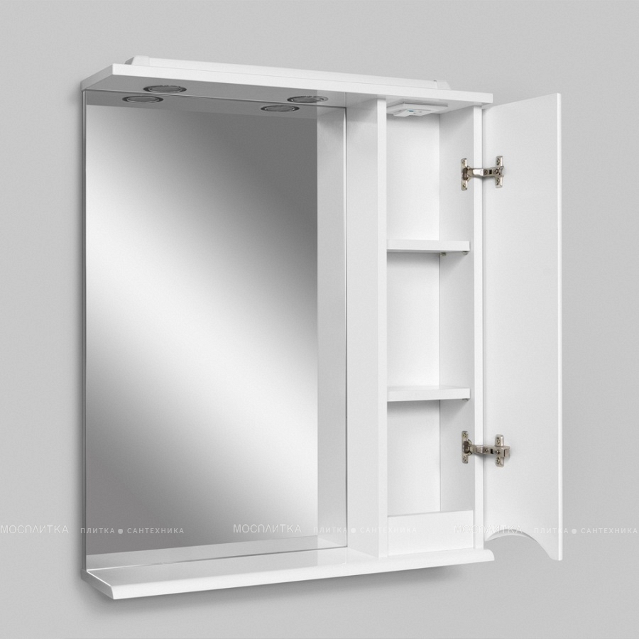Зеркальный шкаф Am.Pm Like M80MPR0651WG правый 65 см белый глянец с подсветкой - изображение 5