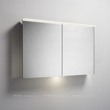 Зеркальный шкаф Burgbad Yumo 100 см SPIY100 F3193 белый глянцевый - 3 изображение
