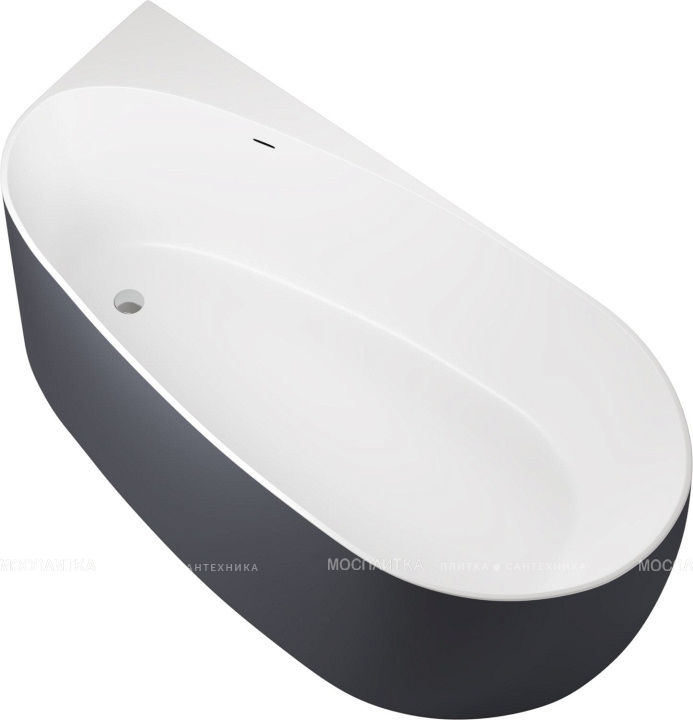 Акриловая ванна Allen Brau Priority 170x80 2.31002.21/AM белый матовый (панель антрацит) - изображение 2